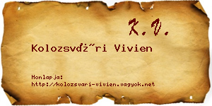 Kolozsvári Vivien névjegykártya